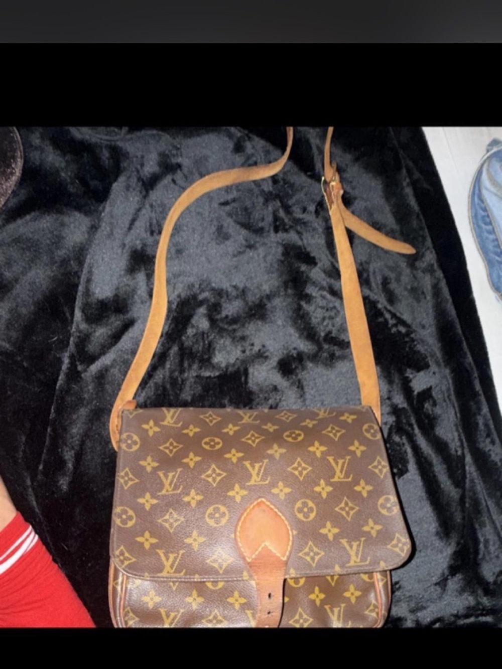 Louis Vuitton Monogram Cartouchiere GM Canvas Crossbody in Brown and Tan